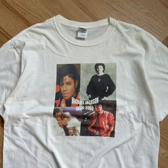 Vintage Michael Jackson Tribute Memorial Graphic Tee Shirt - Picture 3 of 6